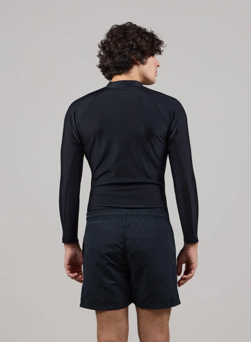 Just Nature Black Long Sleeve Rashguard for Men | Best Price UAE